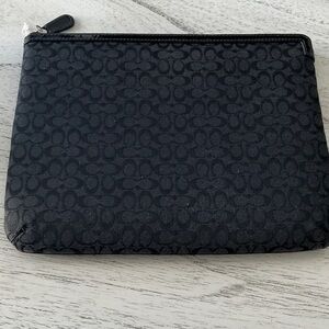 COACH Black Patterned Pouch/IPAD CASE